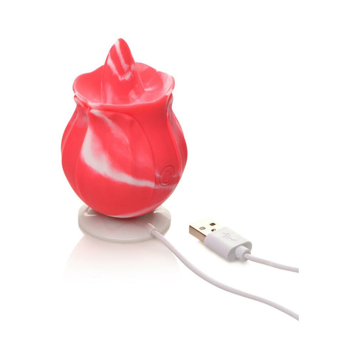 Gossip Tongue Tickler 10 Function Rechargeable Silicone Licking Rose Pink - SexToy.com