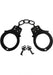 Handcuffs Black Coated Steel Single Lock - Black | SexToy.com