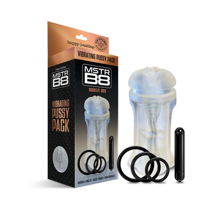 Happy Ending Mstr B8 Vibrating Pussy Pack - Squeeze Box | SexToy.com