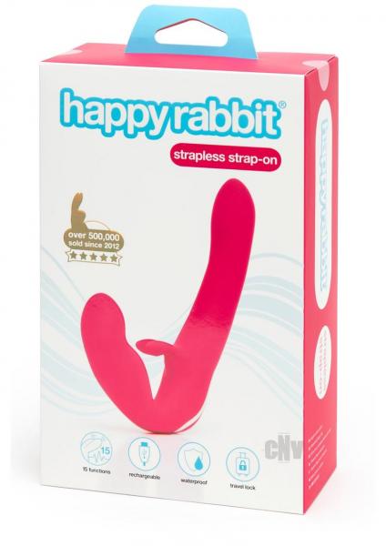 Happy Rabbit Strapless Strap On Vibrating Pink | SexToy.com
