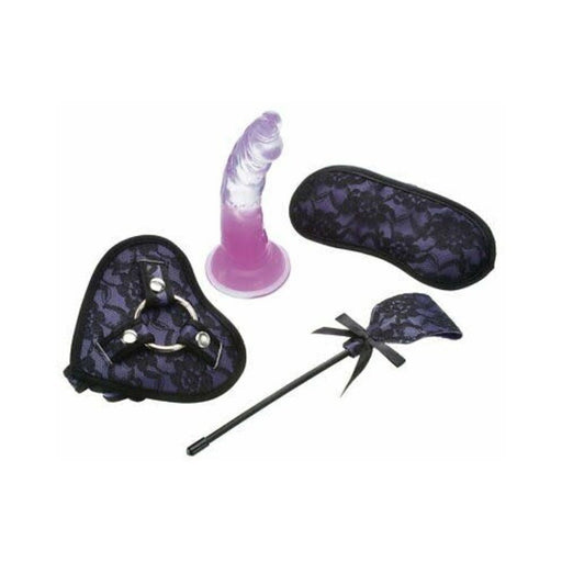 Heart-on Deluxe Harness Kit With Curved Dong Purple | SexToy.com