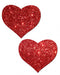 Heart Red Glitter Pasties O/S | SexToy.com