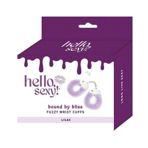 Hello Sexy! Bound By Bliss Fuzzy Wrist Cuffs - Lilac - SexToy.com