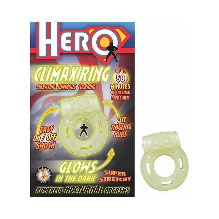 Hero Climax Vibrating C Ring - Glow In The Dark | SexToy.com