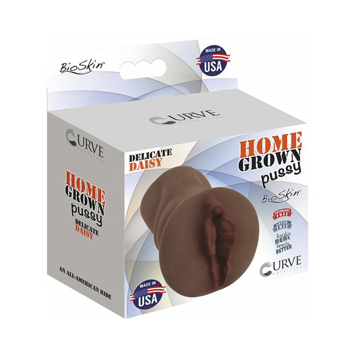 Home Grown Pussy Delicate Daisy Chocolate Brown Stroker - SexToy.com