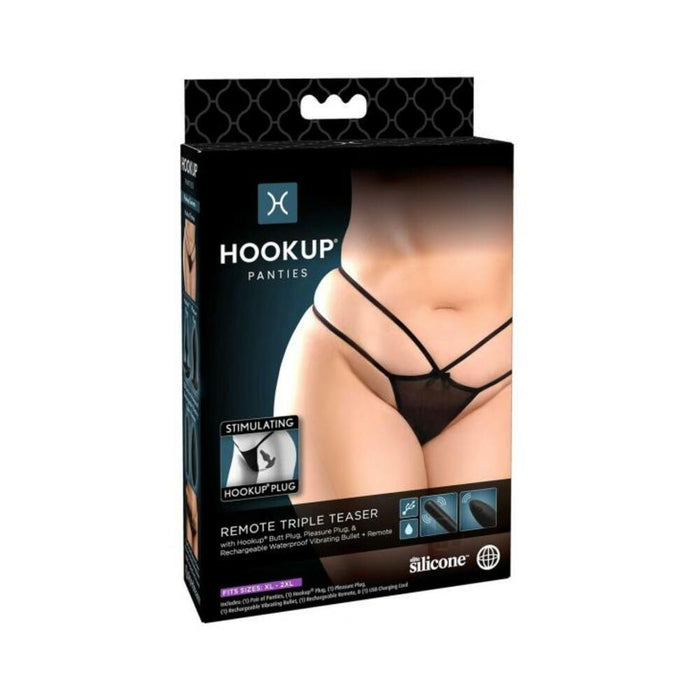 Hookup Remote Triple Teaser Black Fits Size Xl-xxl | SexToy.com