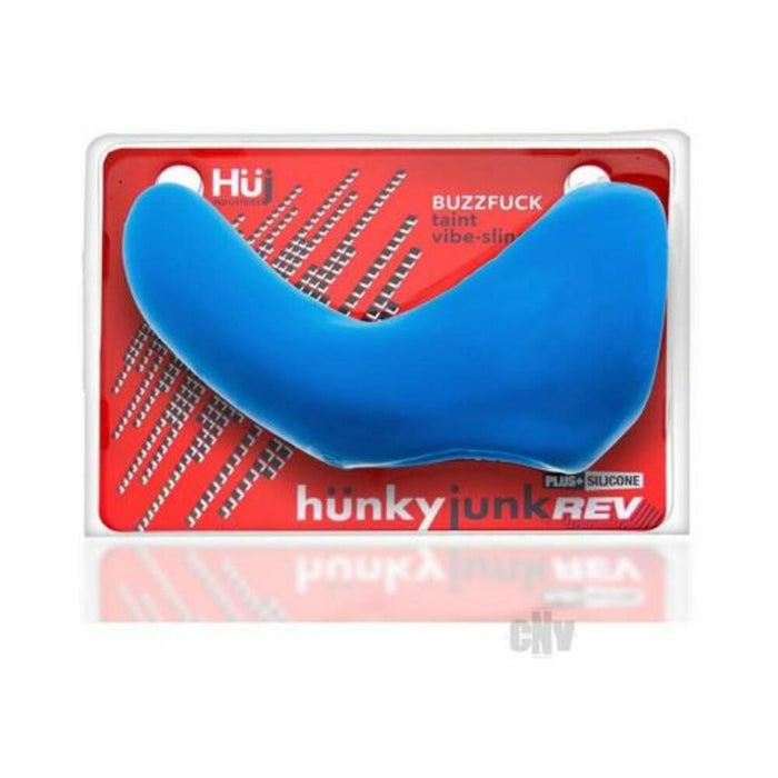Hunkyjunk Buzzfuck Cock & Ball Sling With Taint Vibrator Teal Ice | SexToy.com