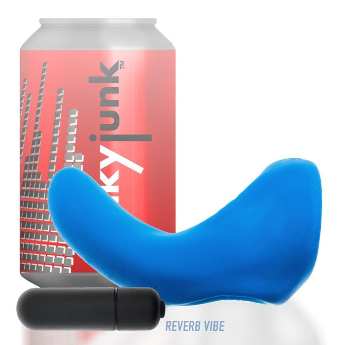 Hunkyjunk Buzzfuck Cock & Ball Sling With Taint Vibrator Teal Ice - SexToy.com