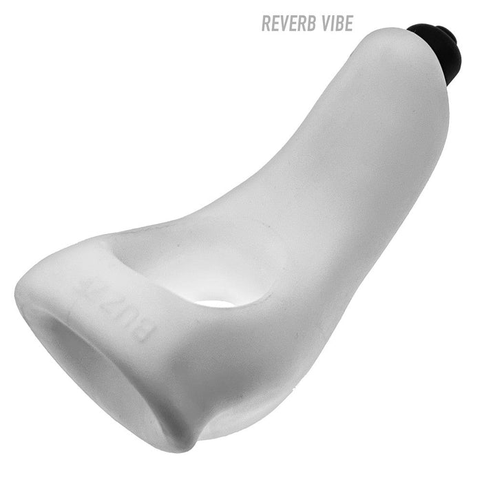 Hunkyjunk Buzzfuck Cock & Ball Sling With Taint Vibrator White Ice - SexToy.com