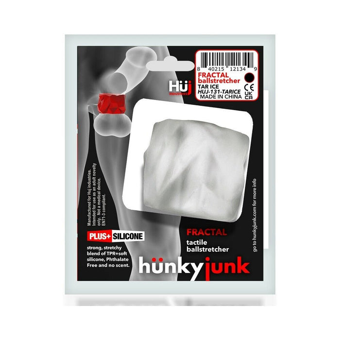 Hunkyjunk Fractal Tactile Ballstretcher Clear Ice - SexToy.com