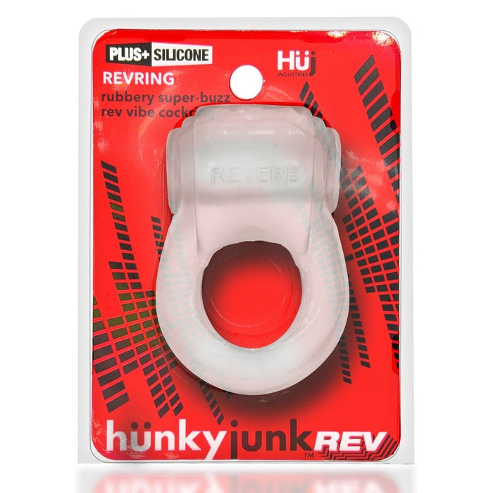 Hunkyjunk Revring Cockring With Bullet Vibrator Clear Ice - SexToy.com