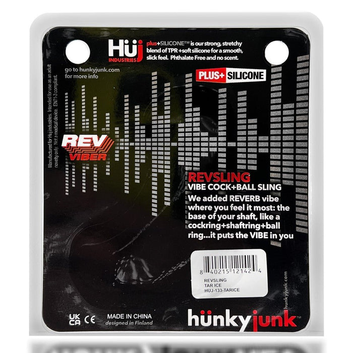 Hunkyjunk Revsling Cock & Ball Sling With Bullet Vibrator Clear Ice - SexToy.com