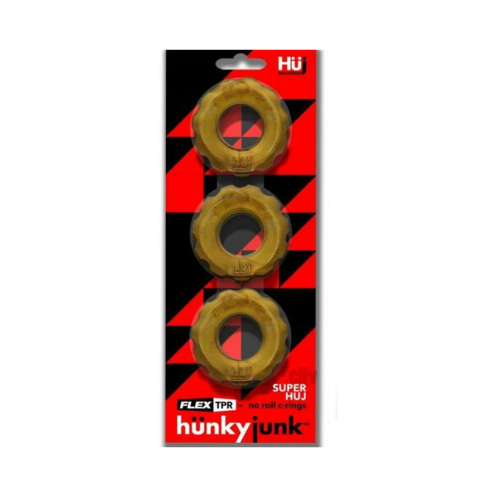 Hunkyjunk Superhuj 3-pack Cockrings Bronze Metallic | SexToy.com