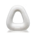 Hunkyjunk Zoid Trapezoid Lifter Cockring White Ice - SexToy.com