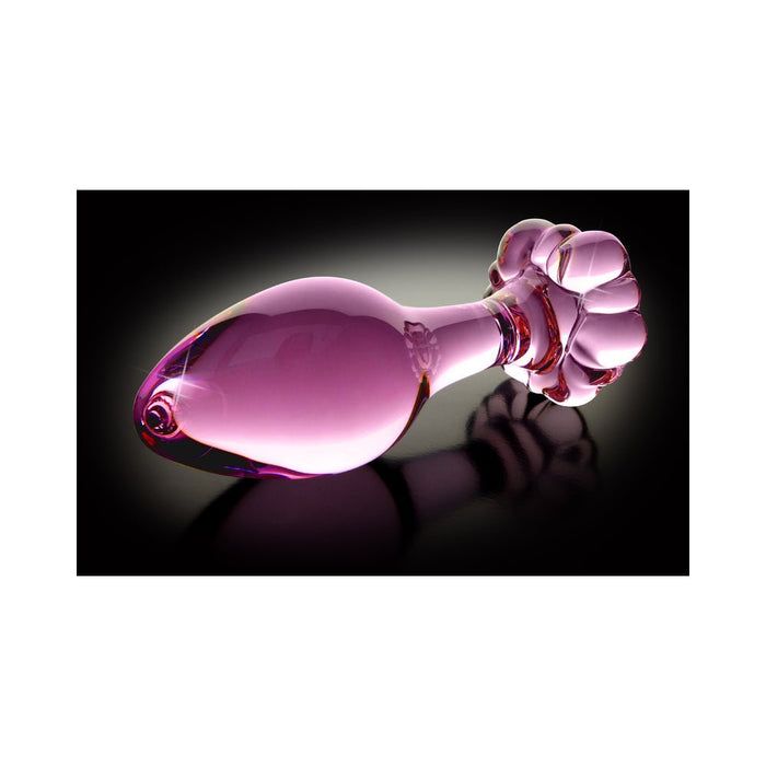 Icicles No 48 Pink Glass Butt Plug | SexToy.com
