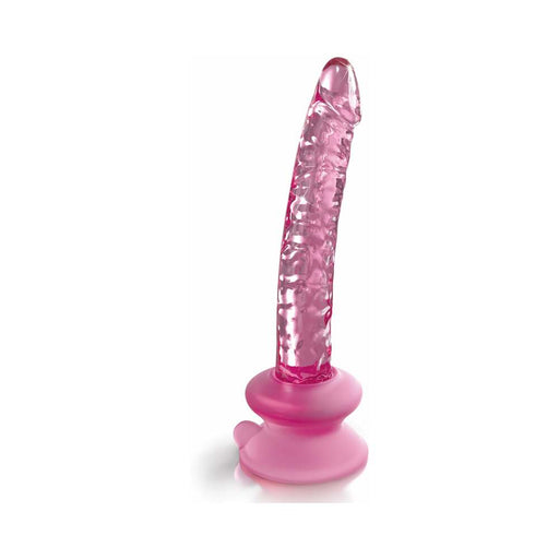 Icicles No. 86 - Glass Suction Cup Dildo - Pink - SexToy.com