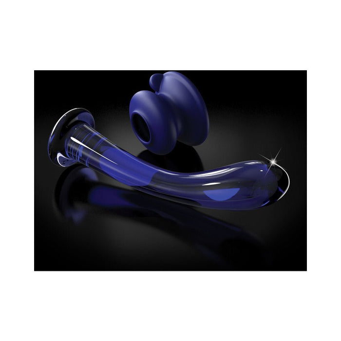 Icicles No. 89 - Glass Suction Cup G-spot Wand - Blue | SexToy.com