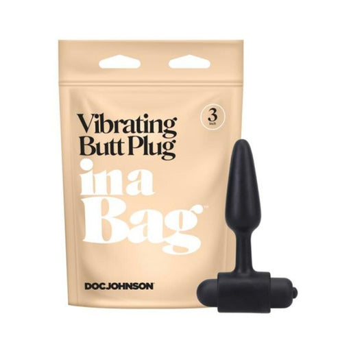 In A Bag Vibrating Butt Plug 3in Black - SexToy.com