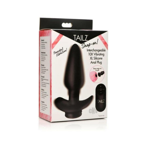 Interchangeable 10x Vibrating Silicone Anal Plug With Remote - Xl - SexToy.com
