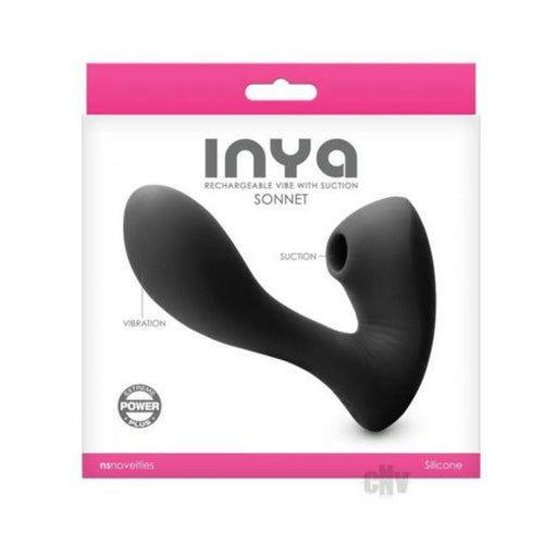 Inya Sonnet Suction Dual Stimulator Rechargeable Black | SexToy.com