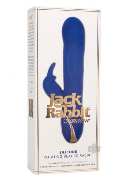 Jack Rabbit Rotating Beaded Rabbit Vibrator Blue | SexToy.com