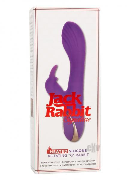 Jack Rabbit Signature Heated Silicone Rotating G Rabbit - Purple | SexToy.com