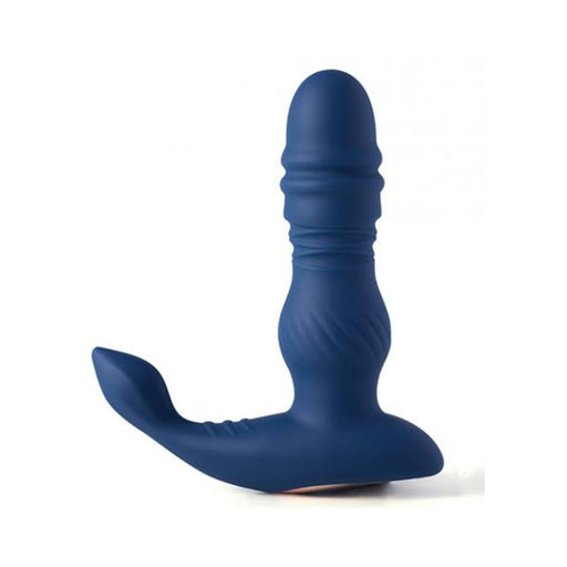 Jaden Thrusting Prostate Massager Vibrating Butt Plug Anal Sex Toy - Blue - SexToy.com
