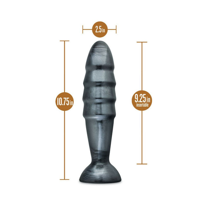 Jet Destructor Carbon Metallic Black Butt Plug - SexToy.com