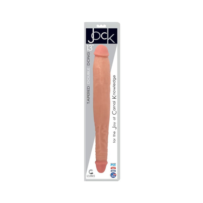 Jock 13 inches Tapered Double Dong Beige | SexToy.com