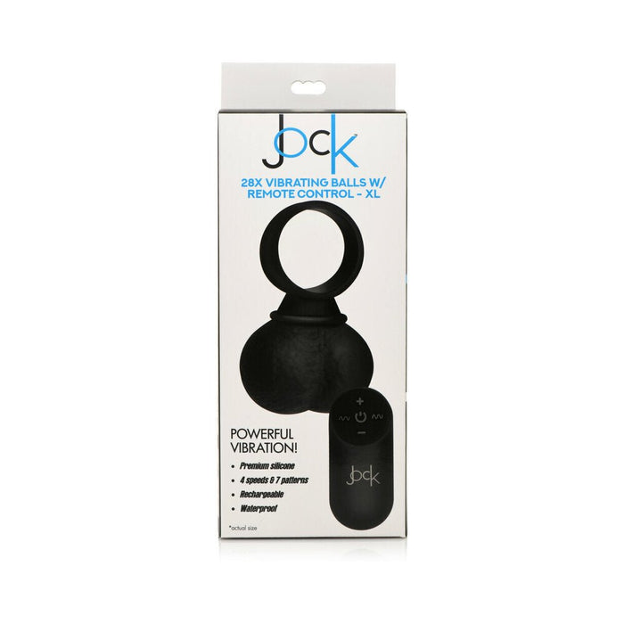 Jock 28x Vibrating Silicone Balls X Large Black - SexToy.com
