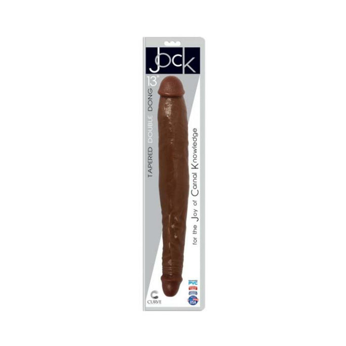 Jock Tapered Double Dong 13 Chocolate - SexToy.com