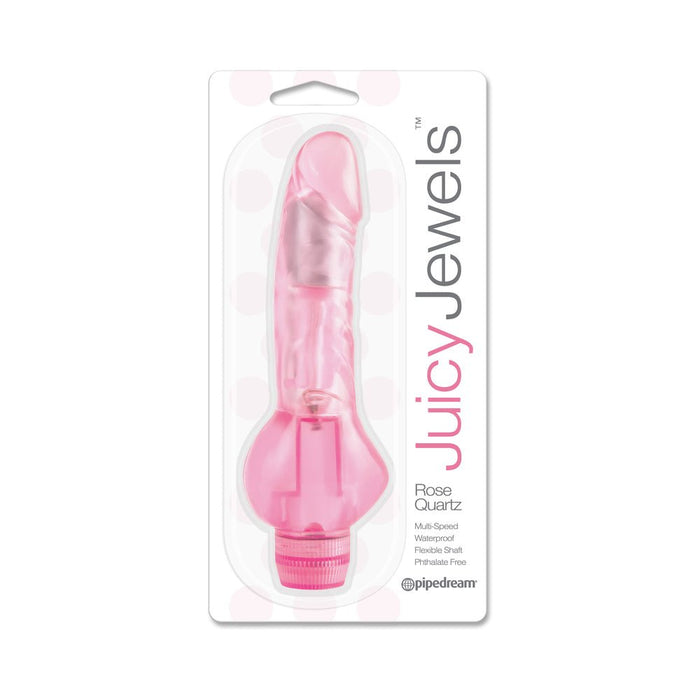 Juicy Jewels Rose Quartz Pink Realistic Vibrator | SexToy.com