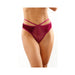 Kalina Velvet Strappy Cut-out Thong With Keyhole Back Magenta L/xl - SexToy.com