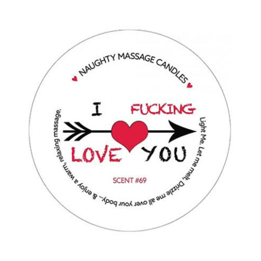 Kama Sutra Mini Massage Valentines Candle - 1.7 Oz I Fcking Love You - SexToy.com