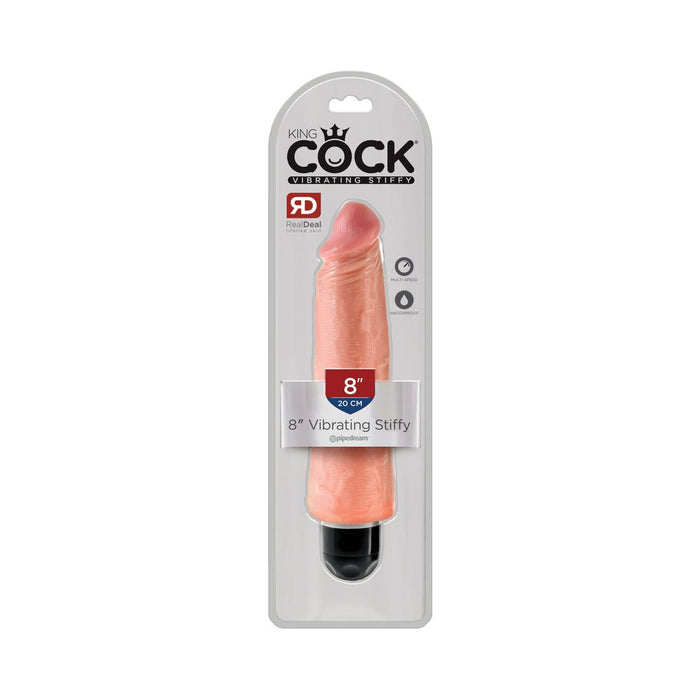 King Cock 8 inches Vibrating Stiffy Beige | SexToy.com