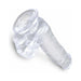 King Cock Clear 6in Cock with Balls - SexToy.com
