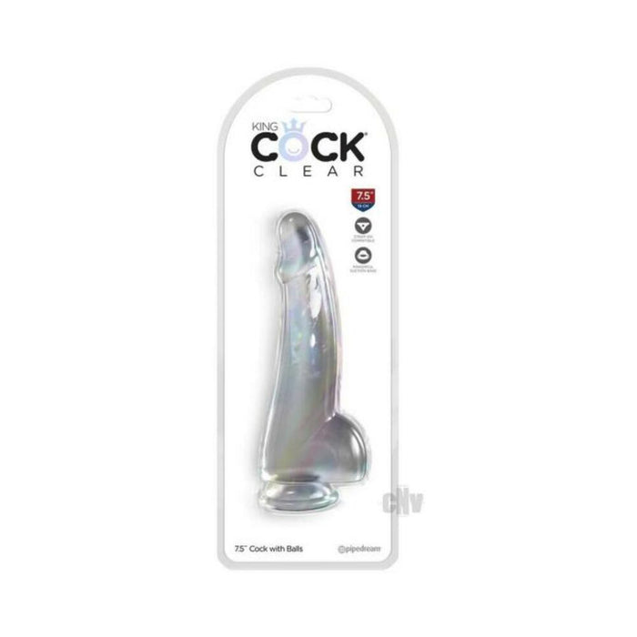 King Cock Clear With Balls 7.5in Clear - SexToy.com
