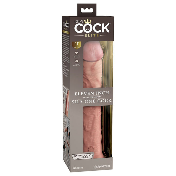 King Cock Elite Silicone Dual-density Cock 11 In. Light - SexToy.com