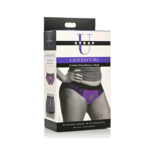 Lace Envy Crotchless Panty Harness - 3xl - SexToy.com