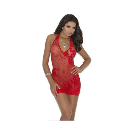Lace Mini Dress Red O/s - SexToy.com