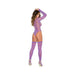 Long Sleeve Teddy With Thigh High Stockings Purple O/S - SexToy.com