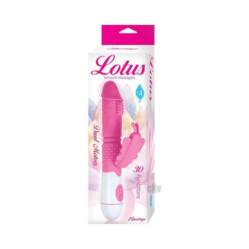 Lotus Sensual Massagers #4 Dual Stimulator Silicone Pink | SexToy.com