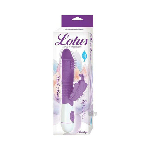 Lotus Sensual Massagers #4 Dual Stimulator Silicone Purple | SexToy.com