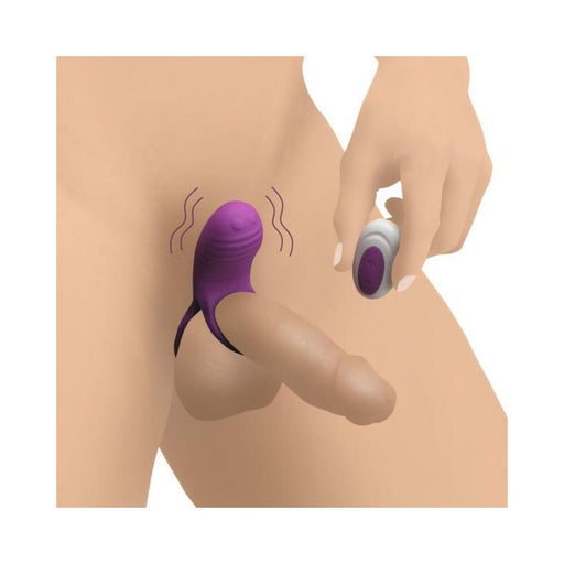 Love Loops 10x Silicone Cock Ring With Remote - Purple - SexToy.com
