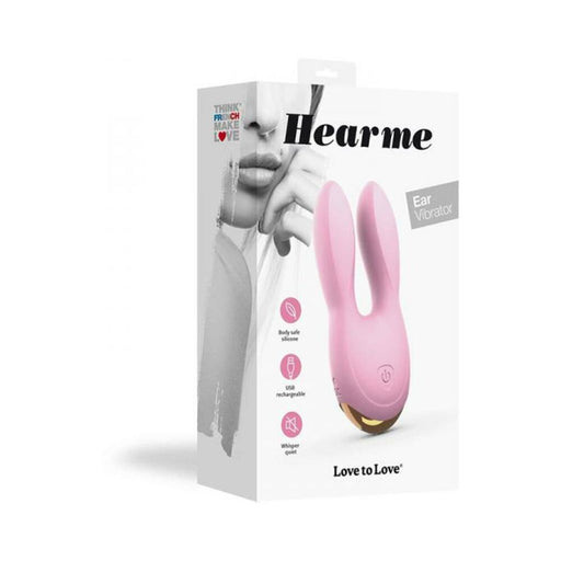 Love To Love Hear Me Rechargeable Silicone Flexible Ear Vibrator Baby Pink | SexToy.com