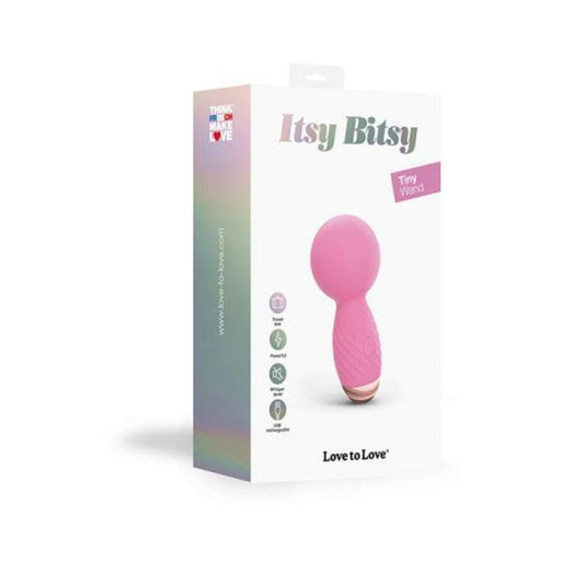 Love To Love Itsy Bitsy Rechargeable Silicone Mini Wand Vibrator Pink Passion | SexToy.com