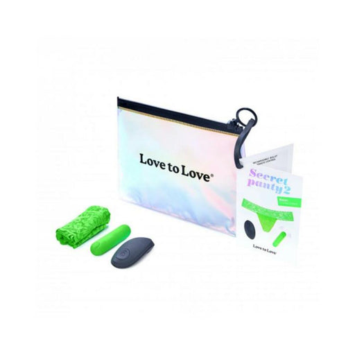 Love To Love Secret Panty 2 Neon Green (gift Bag Packaging) | SexToy.com