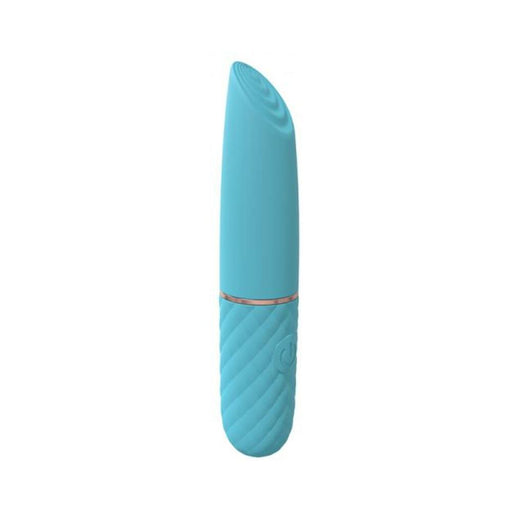 Loveline Beso 10 Speed Vibrating Mini-lipstick Silicone Rechargeable Waterproof Blue - SexToy.com
