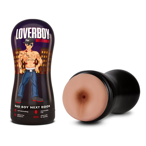 Loverboy Bad Boy Next Door Self-lubricating Anal Stroker Beige - SexToy.com