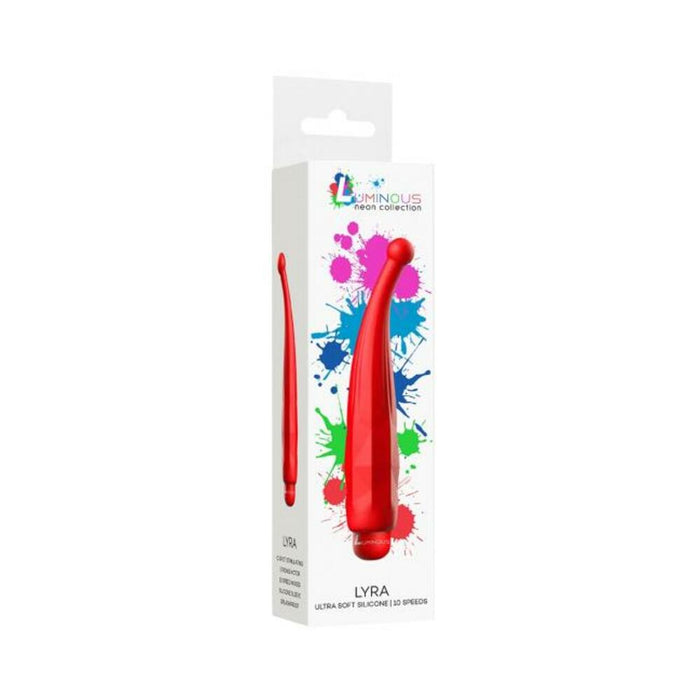 Luminous Lyra Abs Bullet With Silicone Sleeve 10 Speeds Red | SexToy.com